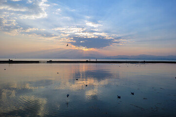 The light between mountains and clouds