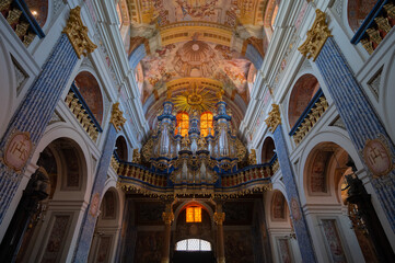 Święta Lipka, Poland - June 23, 2022 - ancient Marian Shrine in the Masurian-Warmian lands in Poland, a place of worship of Mary visited by many pilgrims.