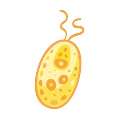 Microorganism, virus, germ, cancer cells, coronavirus in round border. Can be used for epidemic, healthcare, illness