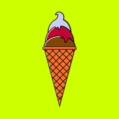 ice cream with many flavors