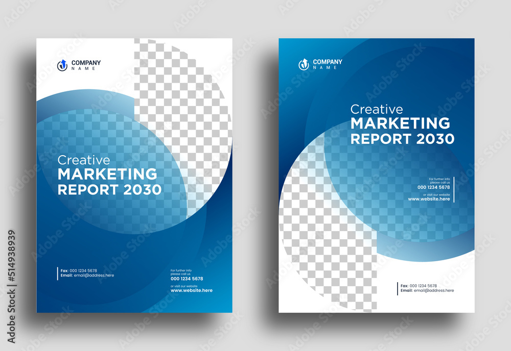 Wall mural annual report brochure flyer design template vector leaflet presentation book cover templates