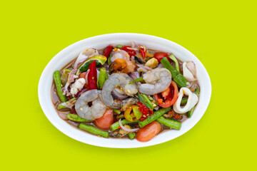 Thai spicy salad with seafood