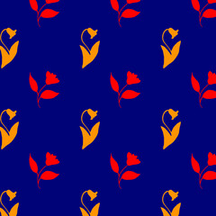 Fototapeta na wymiar Flowers pattern vector. Pattern for printing on paper and fabric.