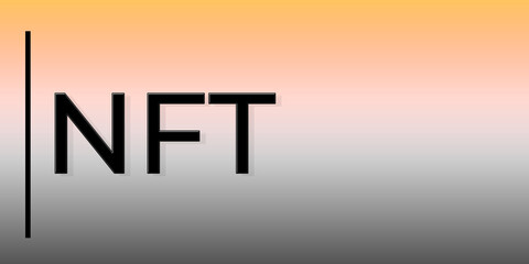 NFT crypto market symbol for digital images, videos and music. Sale symbol on NFT platforms