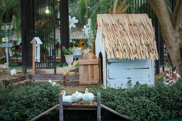 wooden house in the woods