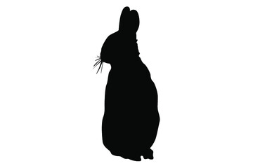 rabbit silhouette vector