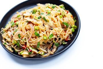 Rice vermicelli noodles spicy salad