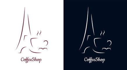 Coffee chocolate logo design concept. Vector illustration isolated on a white background.
