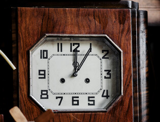 old antique clock.