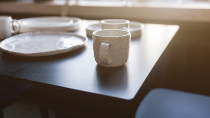 empty cup on the table