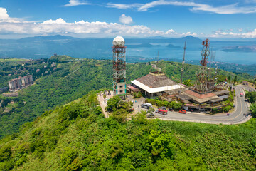 Tagaytay, Cavite, Philippines - Aerial of People's Park in the sky perched atop Mount Sungay...
