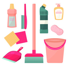 set of cleaning tools