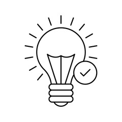 light bulb idea icon