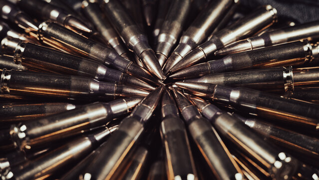 Cartridges (caliber .308 lying) in a circle