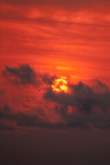 sunset in the sky
