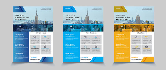 Modern corporate business flyer template design