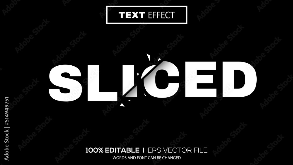 Poster 3d sliced text effect - editable text effect
