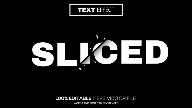 3D sliced text effect - Editable text effect