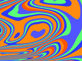 Hippie 1960s-style wallpaper design in a psychedelic trippy mood.