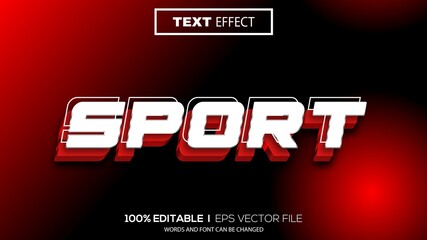 3D sport text effect - Editable text effect