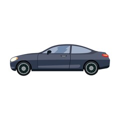 Fototapeta na wymiar Modern cars flat icon. Side view of SUV, hatchback, pickup and sedan isolated vector illustration. Automobiles and vehicles