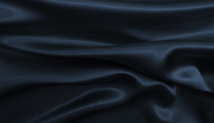 Smooth elegant dark grey silk or satin texture as abstract background. Luxurious background design