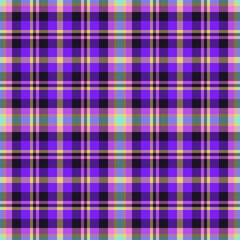 Plaid seamless pattern. Check fabric texture. Vector textile print.