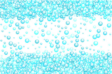 Soap bubbles vector background. Shower concept backdrop.