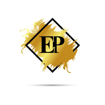 Gold EP logo symbol vector art design