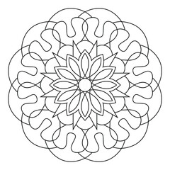 Mandala Coloring Pages art, wallpaper design, tile pattern, shirt, greeting card, lace pattern and tattoo. decoration for interior design. Vector ethnic oriental circle ornament