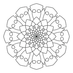 Mandala Coloring Pages art, wallpaper design, tile pattern, shirt, greeting card, lace pattern and tattoo. decoration for interior design. Vector ethnic oriental circle ornament