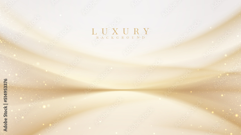 Canvas Prints luxury background with golden light effect decoration and bokeh elements.