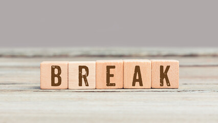 Word Break on wood cubes