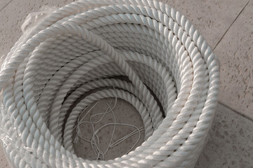 boat line in coil  artificial fibre rope for nautical marine boat