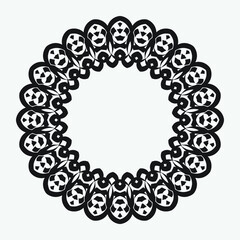 round ornament isolated on white background