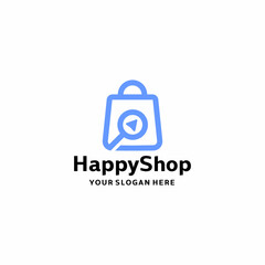 Online shop logo. Online shopping icon. Ecommerce, Online store, Online marketing logo. Business, Web, Digital, Network, Technology logo.