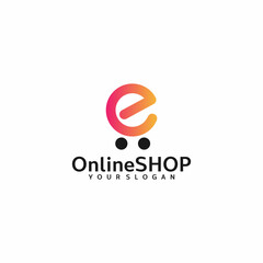 Shopping Cart, Electronic commerce, Shop Logo Vector Inspiration