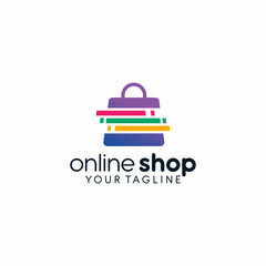 Modern Online Shop Logo designs Template