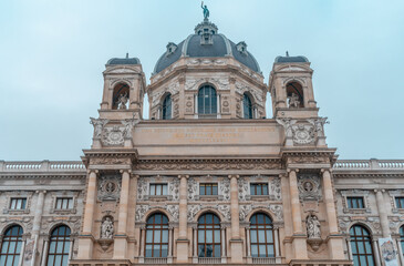 Fototapeta na wymiar The exterior of Volkstheater building in Vienna