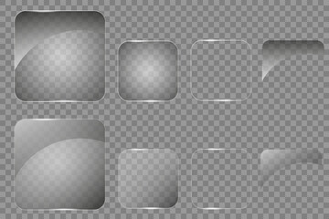 et of realistic icon glass. PNG