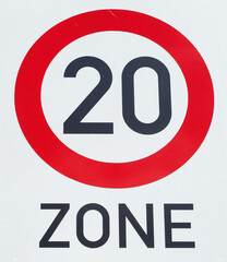 Verkehrsschild Tempo 20-Zone, Zulässige höchstgeschwindigkeit