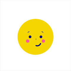 smiley face on white background