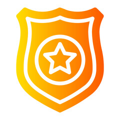 police badge gradient icon