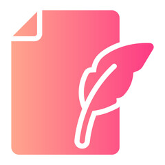 writing gradient icon