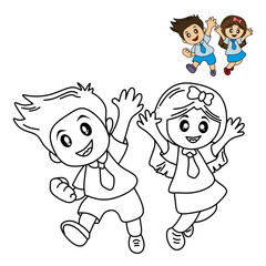 Student for coloring pages