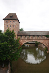 Schlayer tower in old fortification in Nuremberg, Germany