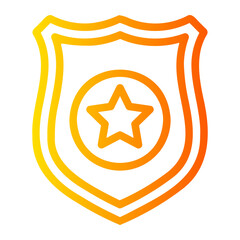 police badge gradient icon