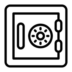 safe box line icon