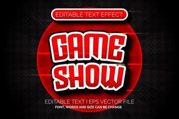 modern red black game show text effect - obrazy, fototapety, plakaty