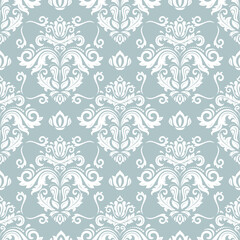 Orient vector light blue and white classic pattern. Seamless abstract background with vintage elements. Orient pattern. Ornament for wallpapers and packaging